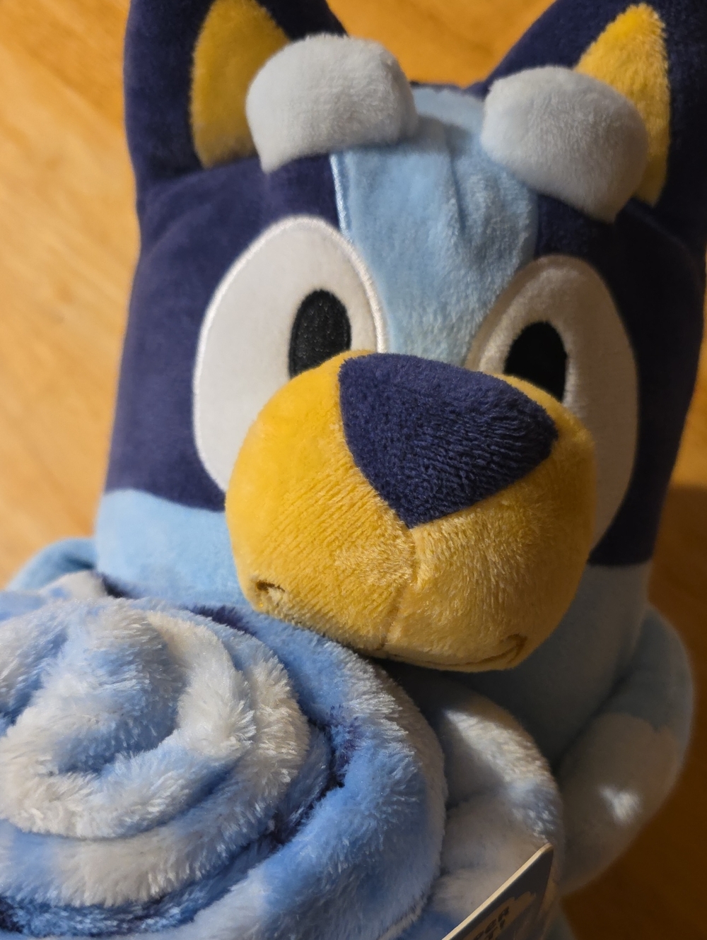 Bluey Plush Kids Toy with Rolled Blanket - Soft Cuddly Companion